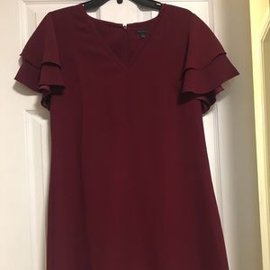 Ann Taylor Burgundy Shift Dress